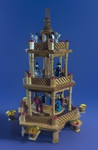 Vintage Three-tier Wooden Carousel Candle Holder. Read Description - $277.32 MXN