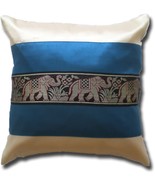 KN036 Blue - creme Cushion cover Elephant Animal Throw Pillow Decoration... - $8.99