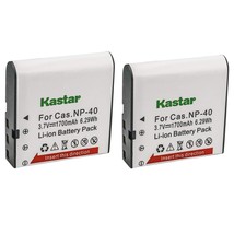 Kastar Battery (2-Pack) for Cas NP-40 &amp; Cas Exilim EX-Z1000 EX-Z1050 EX-Z1080 EX - £17.55 GBP