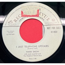 Hank Snow I Just Telephone Upstairs / My Mother 45 Country Promo RCA Victor 4632 - £14.27 GBP