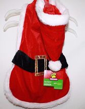 Top Paw Santa MEDIUM Dog Coat Costume Pet Holiday Hoodie Outfit Red Gold... - $11.71