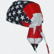 USA US Full FLAG American FITTED TIED BANDANA DO RAG Head Wrap Skull Cap... - £7.98 GBP