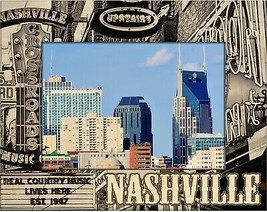Nashville Tennessee Crossroads Laser Engraved Wood Picture Frame (8 x 10)  - £42.48 GBP