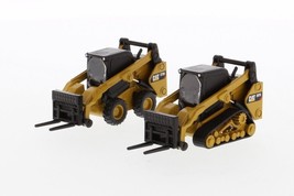 Set of 2 - Cat 272 Skid Steer &amp; Cat 297 Multi Terrain Loader 1/64 Scale ... - £19.57 GBP