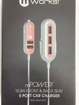 M works m Poweri 5 Port Car Charger 10.8A Front&Back Seat New In Box - £14.85 GBP