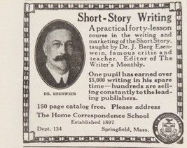 1924 Print Ad Dr Esenwein Story Writing Correspondence School Springfield,MA - £5.77 GBP