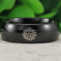 Free Shipping JEWELRY Hot Sales 8MM Black Dome Supernatural Design Men&#39;s Comfort - £29.27 GBP