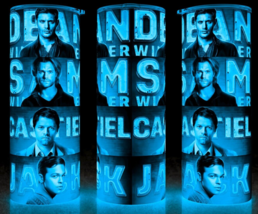 Glow in the Dark Supernatural Sam - Dean - Castiel - Jack Cup Mug Tumbler 20oz - £17.92 GBP