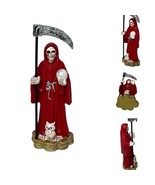 Santa Muerte 4&quot; Statue Red Dress | Holy Death Grim Reaper Skull Skeleton.. - $13.85