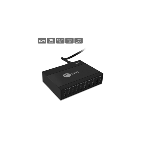 SIIG AC-PW1G11-S1 10PORT 60W USB CHARGER - $98.58