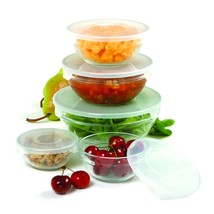Norpro 10-Piece Nesting Glass Mixing/Storage Bowls with Lids - £22.42 GBP