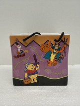 FTD 2000 Disney Winnie the Pooh Hundred Acre Halloween Ceramic Candy Bag Vase - £7.61 GBP