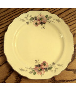 LIDO CANARYTONE Bread/Salad Plate VTG MCM W.S. GEORGE Pink Floral Gray L... - £15.53 GBP
