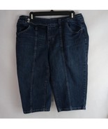 ANA Women&#39;s Dark Wash Denim Bermuda Jean Shorts Size 12 Inseam 16&quot; - $310.91 MXN