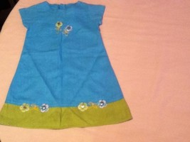 Girls-Size 4T-CachCach dress-blue &amp; green summer/spring dress-Easter - $18.49