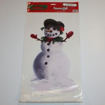 Beistle Christmas Snowgirl Peel &#39;N Place Holiday Decoration Cling Brand New - $3.99