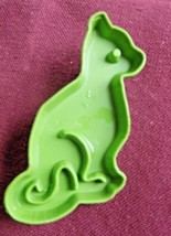 American Greetings Plastic Cat Green Cookie Cutter Christmas 2 3/4&quot; Tall... - £4.55 GBP