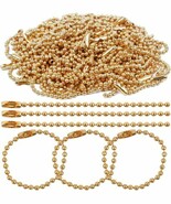 100 Ball Key Chains Gold Keychain Making DIY 2.4mm 4.72&quot; Bead Chains Lot - $24.43 CAD