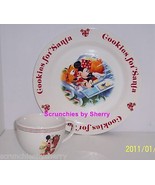 Disney Store Cookies for Santa Plate  Mug Mickey Mouse Pluto Retired New - £78.06 GBP