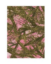 Pink and Green Forest Camouflage Pattern Area Rug 61 X 82 Inches - £27.95 GBP