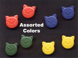 4-Pr Set-Funky Kitty Cats Button Earrings Pet Animal Novelty Costume Jewelry-NEW - £7.69 GBP