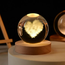 Teddy Bear Night Lights, 3D Print Planet Lamp, Crystal Ball, Chirstmas Gift , - £26.09 GBP
