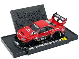 1999 Nissan Skyline GT-R (R34) #5 &quot;Liberty Walk&quot; Red and Black 1/64 Diecast Mode - £12.83 GBP