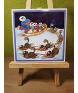 Barbara Lavallee VTG 2008 Signed Trivet Tile SLED DOGS - $40.57 CAD