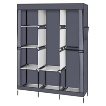 71&quot; Closet Wardrobe Clothes Pant Rack Storage Organizer With Shelf Porta... - £36.73 GBP