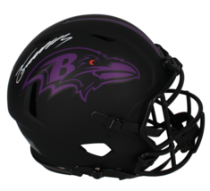 Zay Flowers Autographed Ravens &#39;Eclipse&#39; Authentic Speed Helmet Beckett - $549.00