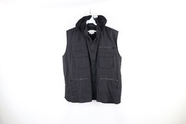 Vintage 90s Streetwear Mens XL Faded Tactical Full Zip Hooded Vest Jacke... - $831.34 MXN