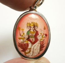 Maa Gayatri Savitri Vedamata Vedas Mother Saraswati Consort Of Brahma Om Locket - £23.00 GBP
