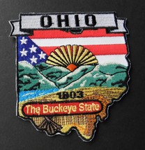Ohio Embroidered Map Patch Us State Sew On Or Iron On 2.75 X 3 Inches - £4.50 GBP