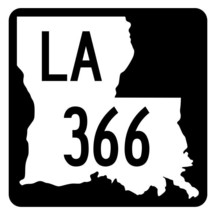Louisiana State Highway 366 Sticker Decal R5925 Highway Route Sign - $1.45+