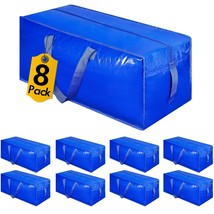 8-Pack Extra Large Moving Bags, Heavy Duty Storage Bags W/Strong Handle ... - £39.33 GBP