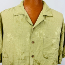 Tommy Bahama Hawaiian Aloha XL Shirt Palm Trees Green Coconut Buttons Tropical - £47.95 GBP