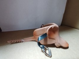 Brown Toy Horse Horse Saddle with Metal Stirrups  - $6.00