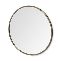 47&quot; Round Gold Metal Frame Wall Mirror - £680.42 GBP