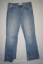 Baby Phat Jeans W Size 16 Blue Medium Embroidered Distressed Bottoms  Size 16 - £24.10 GBP