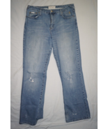 Baby Phat Jeans W Size 16 Blue Medium Embroidered Distressed Bottoms  Si... - $40.32 CAD
