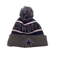 Dallas Cowboys NFL New Era Beanie Hat Gray Blue Fleece Pom Pom Unisex  - $14.85