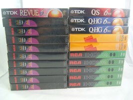 Mixed Lot of 20 New Sealed T-120 6 Hour Blank VHS Cassette Tapes RCA TDK Kodak - £59.78 GBP
