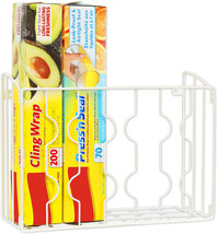 Door Wall Mount Wrap Rack Organizer Kitchen Food Foil Holder Pantry Storage New! - £22.36 GBP