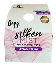 L&#39;eggs Silken Mist Pantyhose Ultra Sheer Leg Control Top, Size Q SUN BEIGE - $9.99