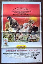 Richard Fleischer&#39;s MANDINGO (1975) Flat-Folded One-Sheet With James Mason - £57.98 GBP