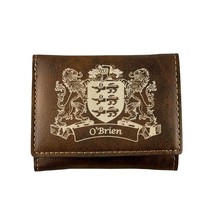 O&#39;Brien Irish Coat of Arms Rustic Leather Wallet - £19.89 GBP