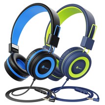 iClever [2 Pack] Kids Headphones with Microphone - Headphones for Boys Girls wit - £47.17 GBP