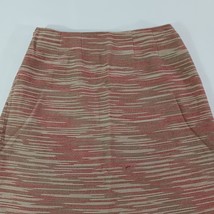 Bandolino Women's Coral/Tan Side Zipper Pleated Skirt Size 6 image 11