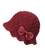 Women Winter Crochet Bucket Hat Handmade Cotton Knit Cloche Bowler Hats ... - £36.71 GBP