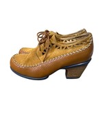 John  Fluevog Hopefuls Cheerful Suede Leather Heeled Shoe Size 8.5 - $2,780.15 MXN